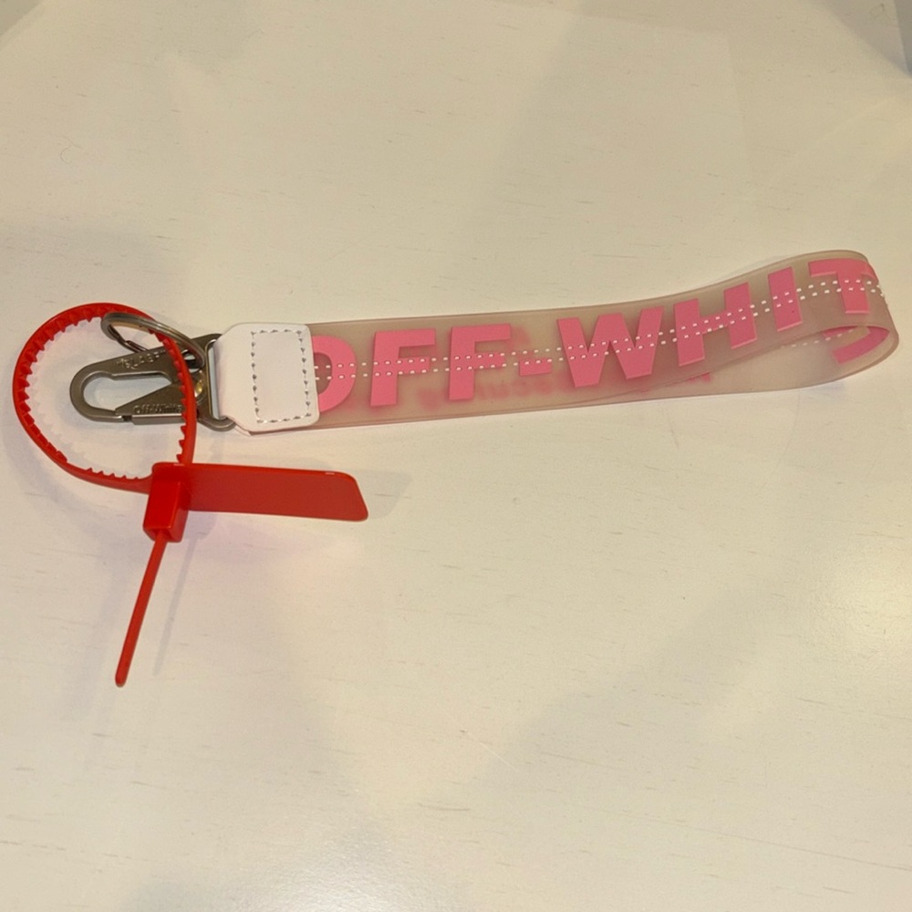 OFF WHITE Pink Keychain
